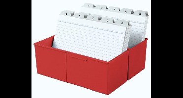 HAN kaartenbak - A5 breed - voor 450 kaarten - rood - HA-975-17