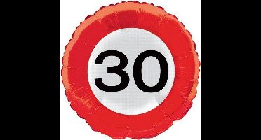 Benza - Helium Ballon Verkeersbord - 30 Jaar
