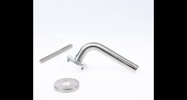 Intersteel Gatdeel Mirte links op rozet staal (Prijs per stuk)