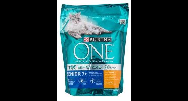 Purina ONE Senior 7+ - Kip/Volkoren Granen - Kattenvoer - 3 x 800 g