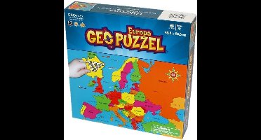 GEOToys Geopuzzel Wereldkaart Europa - 58 puzzelstukjes