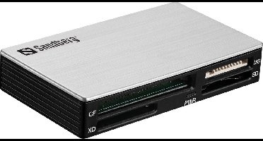 Sandberg-133-73 - USB 3.0- Multi Card Reader- Zwart- Grijs
