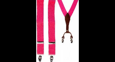 Bretel luxe pink met leder