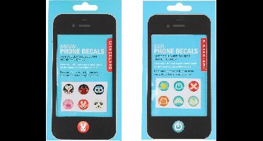 Kikkerland 12-delige Iphone Home Button Sticker Set | Mobiele Telefoonaccessoires | Versieringen voor Mobieltje / Smartphone