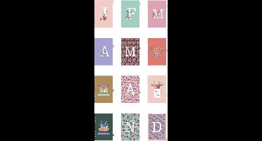 Index divider, A5, Aantal pagina's 12, goud, rood, koraal, 1 stuk
