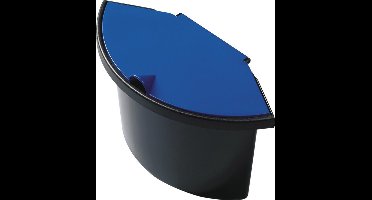 HELIT Inzetbakje met deksel - 2 liter - Kunststof - Zwart/Blauw