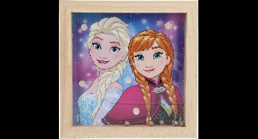 Disney Frozen Houten geduldsspel met 5 balletjes – 14x14cm | Geduldspuzzel | Uitdagende Puzzels | Behendigheid Spelletjes