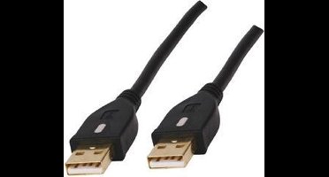 HQ USB A - USB A 5m 5m USB A USB A Mannelijk Mannelijk Zwart USB-kabel