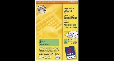 Huismerk Avery 3329 Handmatige Etiket 76x39mm Wit