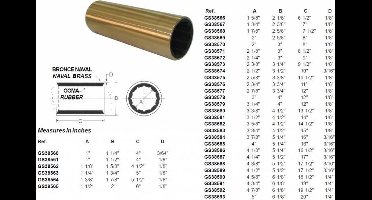 Goldenship Messing Lager 60 Mm Goud 82.5 x 241 mm