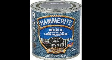 Hammerite Metaallak Hamerslag - Zwart - Zwart - 250 ml - 10 m²/l - Afwerkingslaag