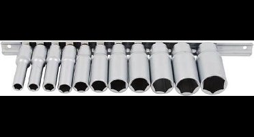BGS Doppenset zeskant, diep 3/8 8 - 19 mm 11 delig