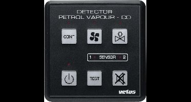 VETUS Benzinedamp en Koolmonoxide Detector 12/24 Volt inclusief Sensor