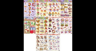 10x 3DA4 Knipvellen - Voor elk wat wils - Maak prachtige kaarten en fotoalbums