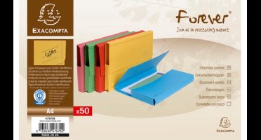 Subfolder Exacompta Licht Blauw A4 (50 Stuks)