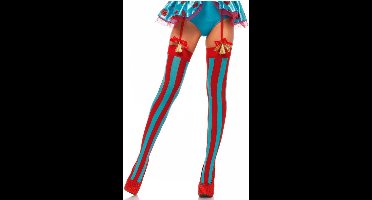 Leg Avenue Gestreepte Kousen Rood Blauw