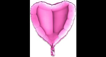 Folieballon hart fuchsia (46cm)