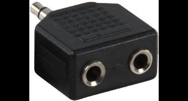 Benza Kabel - Hoofdtelefoon Splitter van 1x 3,5 mm naar 2x 3,5 mm Jack (Zwart)