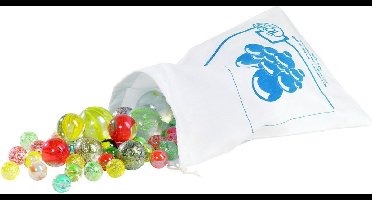 Don Juan Knikkers in zakje - 50 gekleurde knikkers van 1,6 tot 3,5 cm