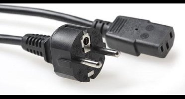 ACT Netsnoer Schuko CEE 7/7 male (recht) - C13 IEC 60320 zwart 1,5 m AK5014