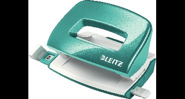 Leitz WOW Mini Perforator - Perforeert Tot 10 Vel - Voor Mappen En Ringbanden - Ideaal Voor Thuiskantoor/Thuiswerkplek - Ijsblauw
