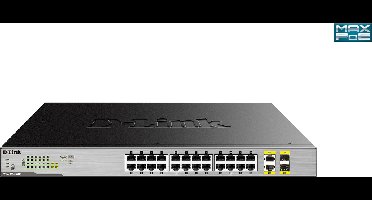 D-Link DGS-1026MP - Netwerkswitch - Unmanaged - Power over Ethernet (POE) - Grijs