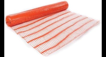 Perel Afzetnet, voor bouwplaatsen, industriële toepassingen, evenementen en festivals, op rol, oranje, 1 m x 50 m, 80 g/m²