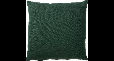 Dutch Decor LINN - Kussenhoes 45x45 cm - 100% linnen - effen kleur - Mountain View - donkergroen - met rits - zonder binnenkussen
