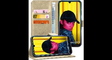 Hoesje geschikt voor Huawei P Smart 2019 Book Case Kunstleer Wallet Goud