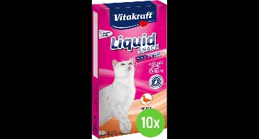 Vitakraft Cat Liquid - Snack Eend & B-Glucaan - 10 x 6 st