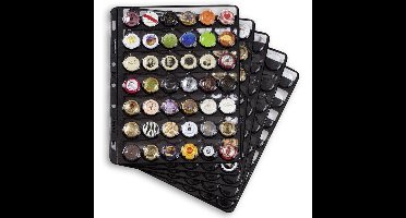 Leuchtturm - Bladen Compart Voor 42 Kroonkurken - Champagne Caps - Zwart