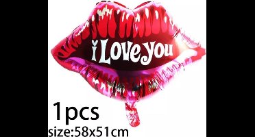 Ballon Kus I Love You, folieballon, liefde, Kindercrea