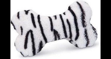 Beeztees myca hondenspeelgoed pluche zwart/wit