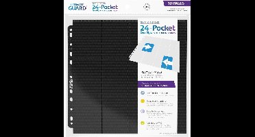 Ultimate Guard 24-Pocket QuadRow Pages Side-Loading Black (10)