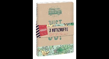 Moses Notitieboekjesset Reizen A6 Papier 3 Stuks