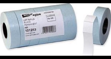 agipa-etiketten voor prijspistolen, 21 x 12 mm, wit