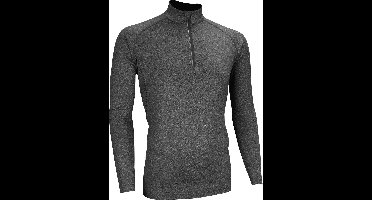 Avento Sportshirt Lange Mouw - Heren - Antraciet mêlee/Zilver - S
