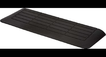 Deluxe Rubberen Drempelhulp 3,5 cm - Toepassingsgebied: Binnen, Buiten - Breedte: 90 cm - Hoogte: 3.5 cm - Diepte: 28 cm - Antislip - Oprijplaat - Drempelhelling - Oprijhelling