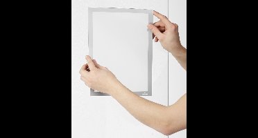 Durable Duraframe Sun infokader - A4 formaat - Zilver - Magnetische sluiting