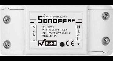 Slimme schakelaar WiFi + RF 433 Sonoff RF R2 (NIEUW)