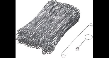 Nature - Ijzerdraad met dubbele lus (200 stuks) - 16cm x 1mm