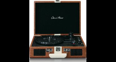 Classic Phono Retro Platenspeler - Vinyl Koffer met Bluetooth en ingebouwde Speakers - Auto-stop - TT-120BNWH - Bruin