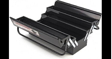 535 mm. Professionele Stalen Gereedschapskist met 3 Lagen en 5 Vakken