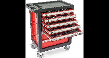 HBM 196-delige PREMIUM gereedschapswagen ROOD