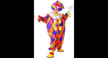 Veelkleurige clown kostuum voor kinderen  - Verkleedkleding - 122-134