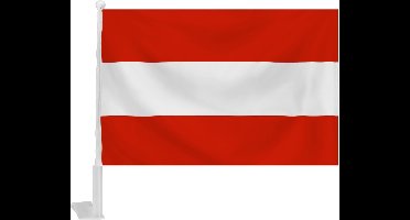 Home & Styling Autovlag Oostenrijk 46 Cm Polyester Rood/wit