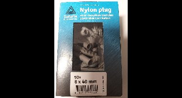 Deltafix nylon plug grijs 8 x 40 mm 50 st.