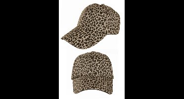 Baseballcap panter glitter goud