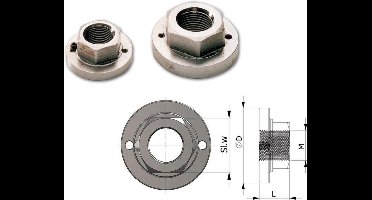 Hollex stalen Flensmoer M48x3,0