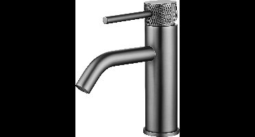 Wastafelkraan Wiesbaden Ribbd Opbouw Mengkraan Gunmetal